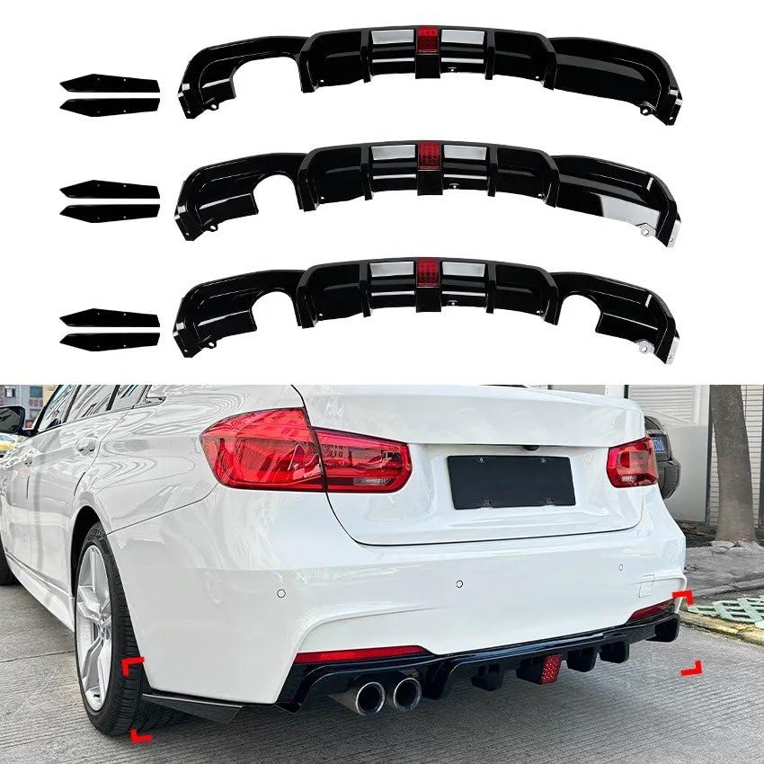 Feu stop et diffuseur style C finition laquée pour BMW F30 2013-2019 - 3