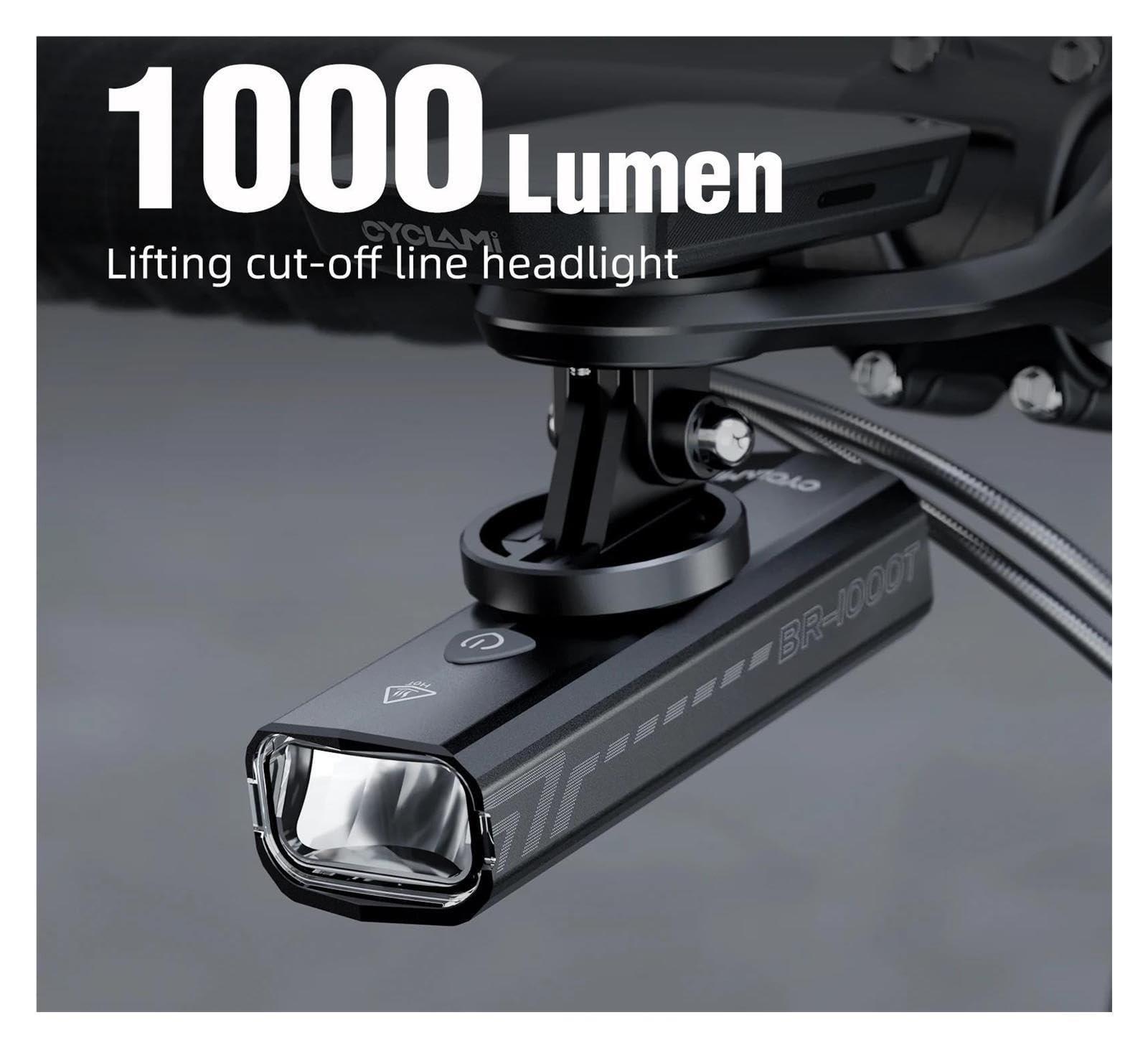 1 feu avant de vélo 1000 lm.