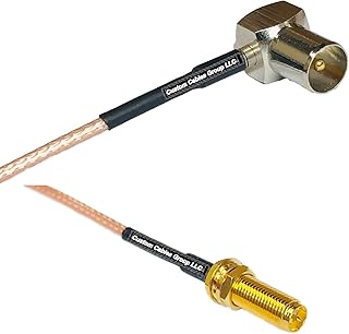 1 feet RG316 DVB Pal Male Angle to RP-SMA Female Long RF Pigtail Coaxial Cable