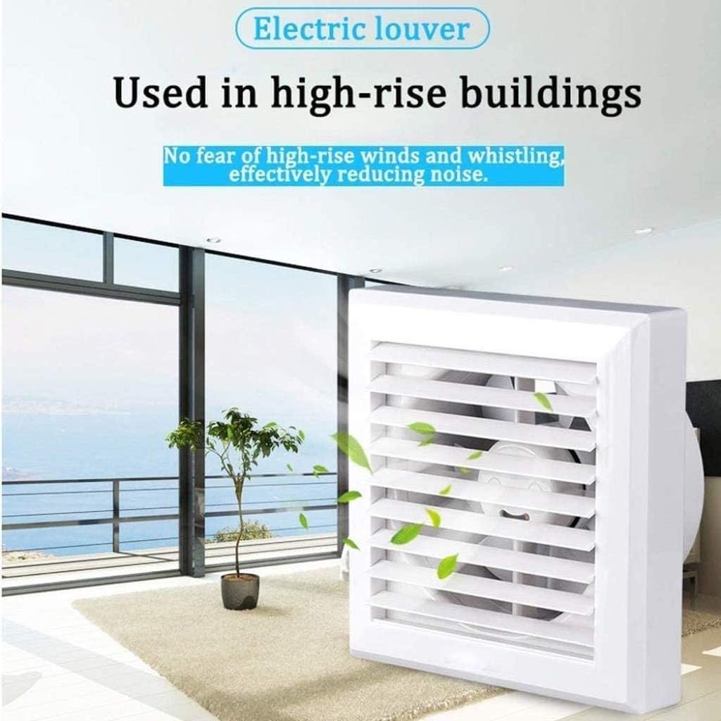 Wall-Mounted Exhaust Fan，4,Room-to-Room Ventilation Fan, Plastic White Square Exhaust Fan, Mute