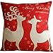 HOSL SD39 Merry Christmas Series Blend Linen Throw Pillow Case Decorative Cushion Cover Pillowcase Square 18