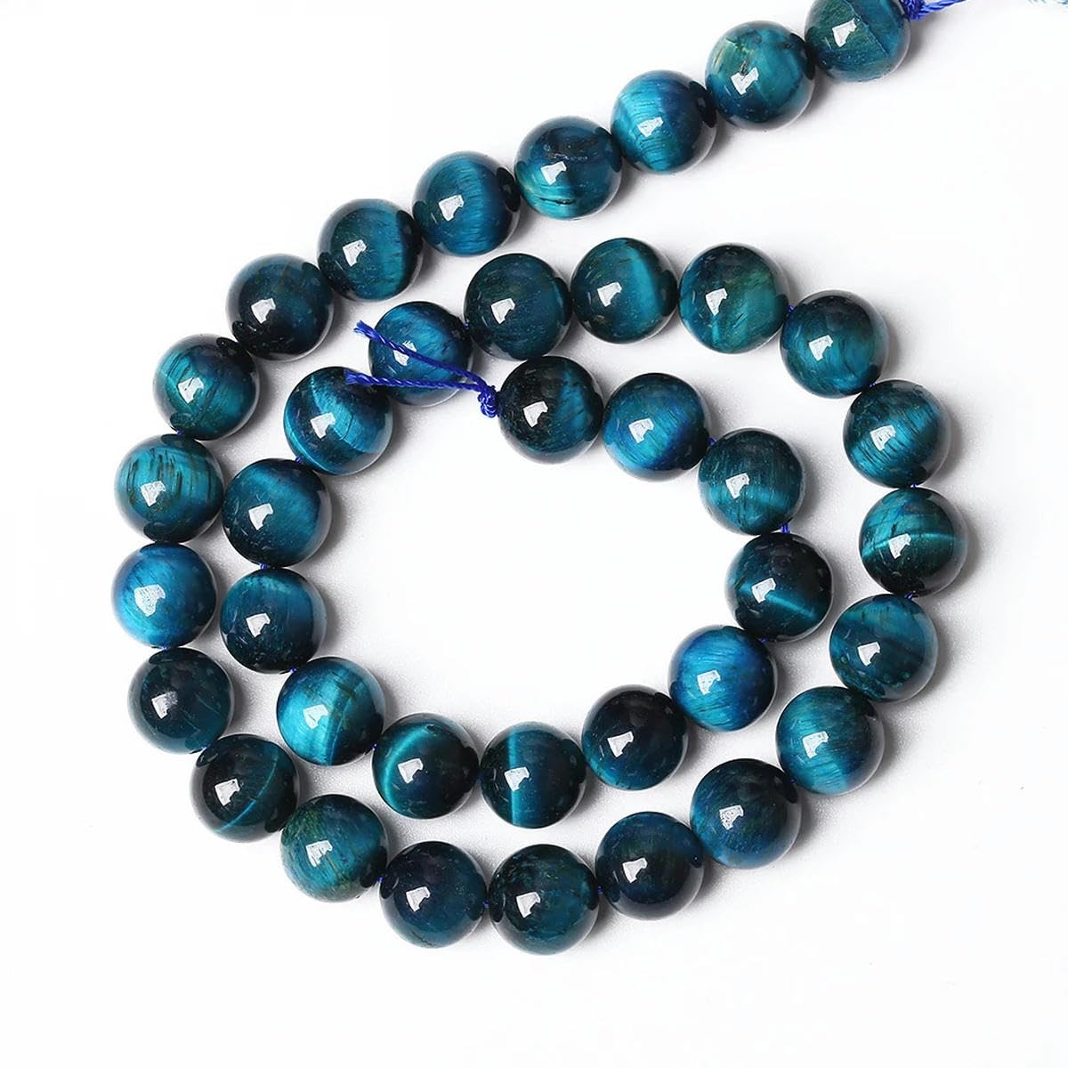 A+ Cuentas de ágata de ojo de tigre amarillo azul natural, cuentas redondas de piedra de ojo de gato, hilo de 15 ", 4, 6, 8, 10, 12 mm para hacer joyas, pulsera de bricolaje, ojo de tigre morado, 12