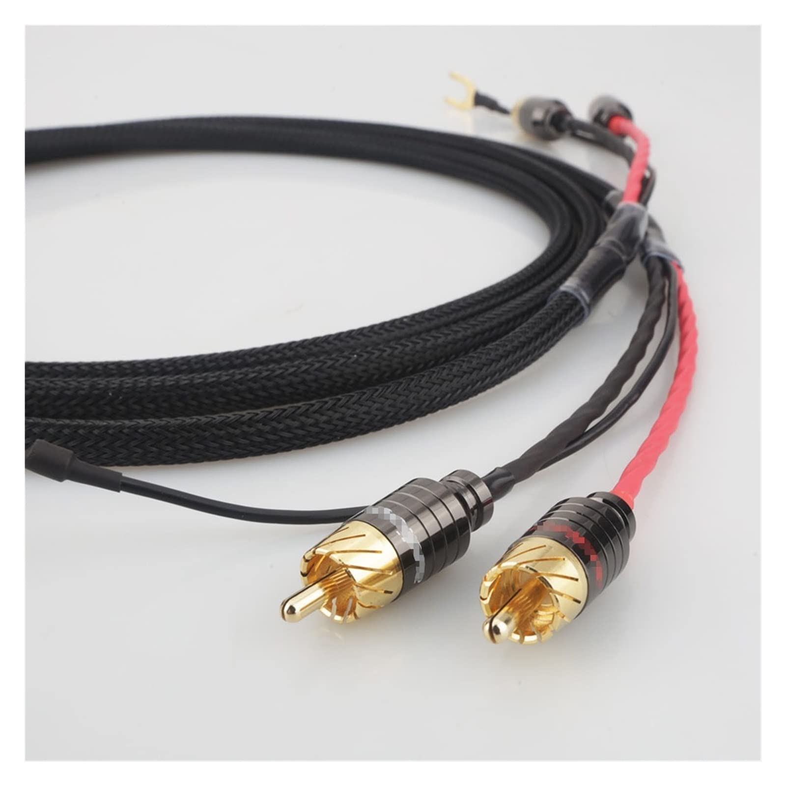 Cavo audio di linea di segnale schermata indipendente del telaio dell'amplificatore del giradischi in vinile, connettore placcato in oro(5 Meters)