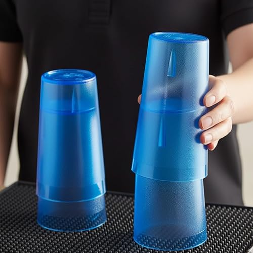 Vista 8 de Juego de 12 vasos de color transparente de 5 oz. Vasos de té helado reutilizables de alta calidad, apilables, aptos para lavavajillas, resistentes a