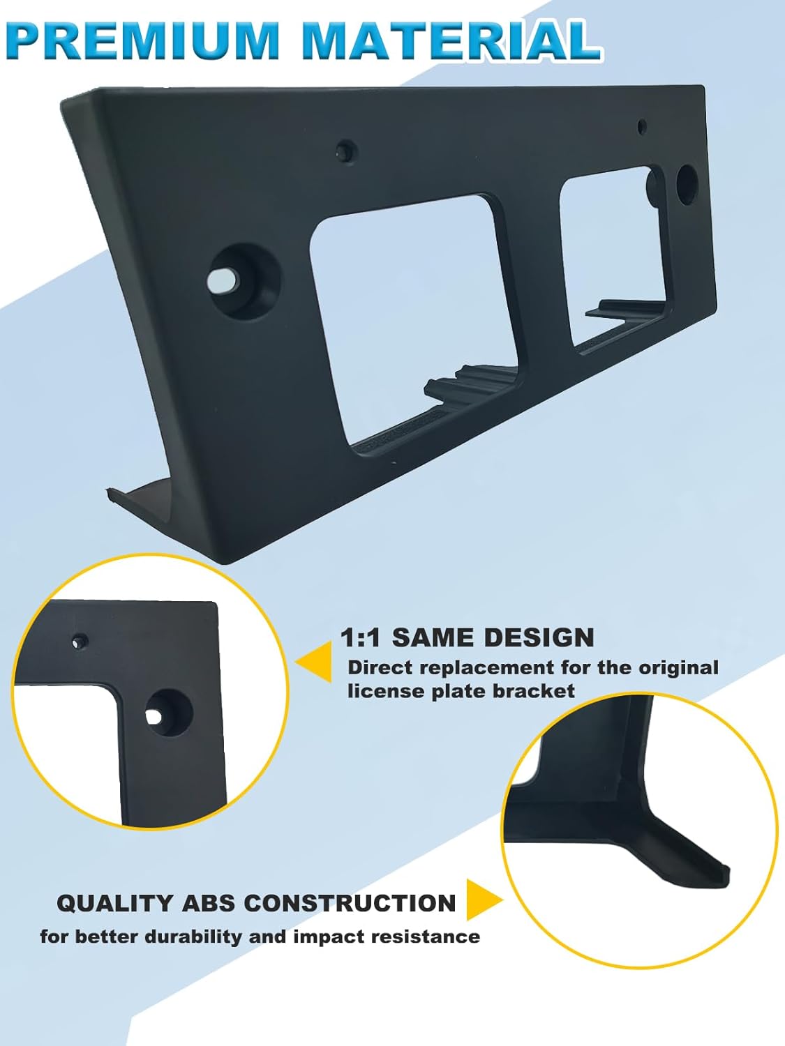 FASTCHE Front License Plate Frame Compatible with 2013 2014 2015 Nissan Altima Front Bumper License Plate Holder Mounting Bracket Replace # 962103TA0A NI1068115