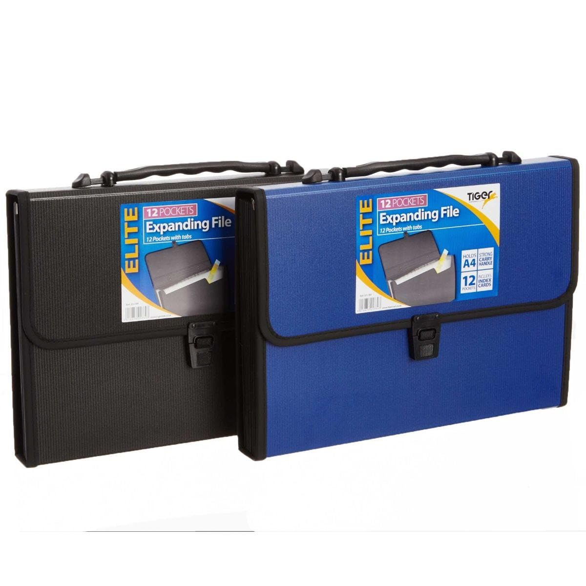 Tiger Elite Heavy Duty Expandable File A4 12 Pocket Assorted - Color: None