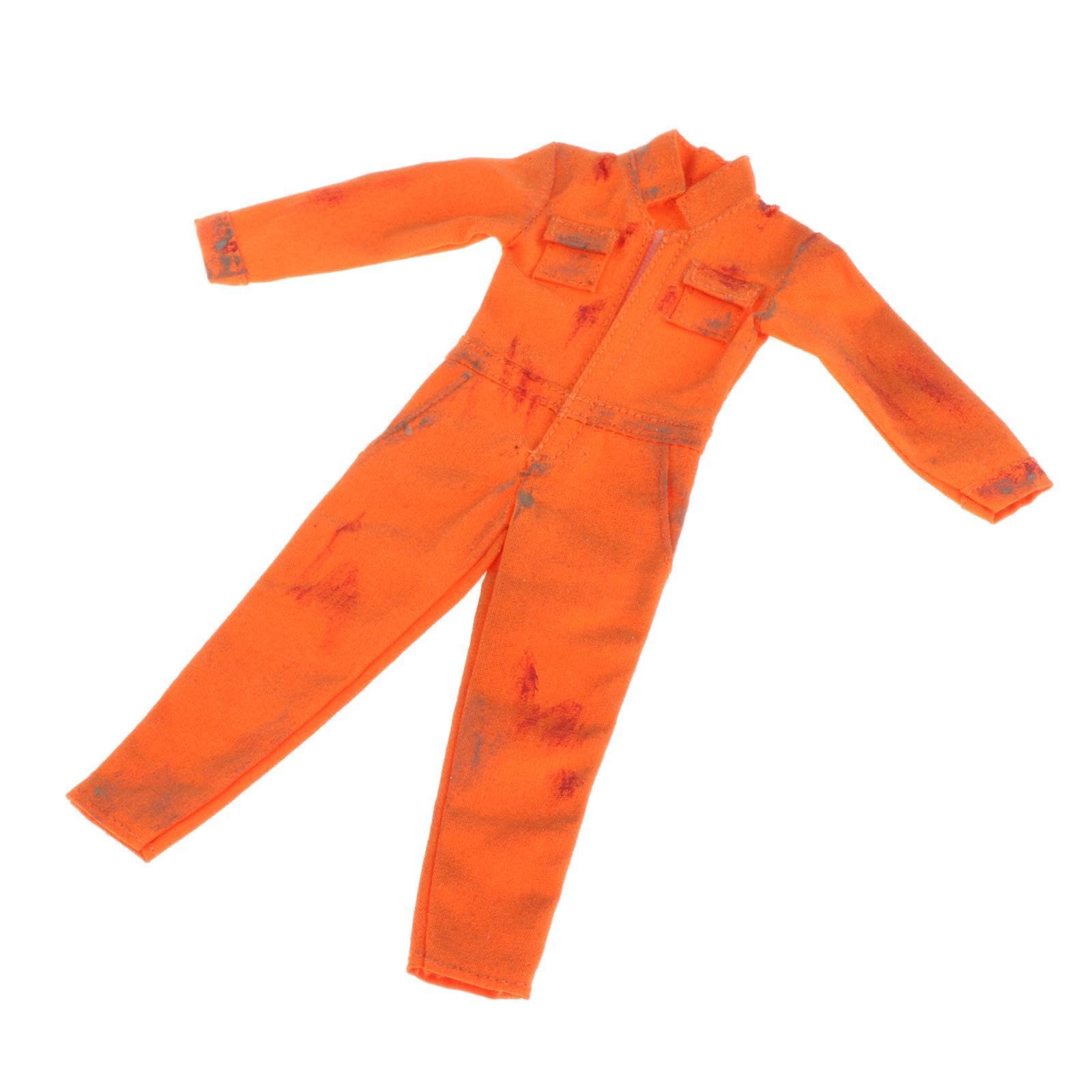 Ropa para Muñeco Masculina con Accesorios para Figuras de Acción de Escala 1/12 Vestimenta Jumpsuit Y para Muñeco BJD Confección Cuidadosa en, Amarillo