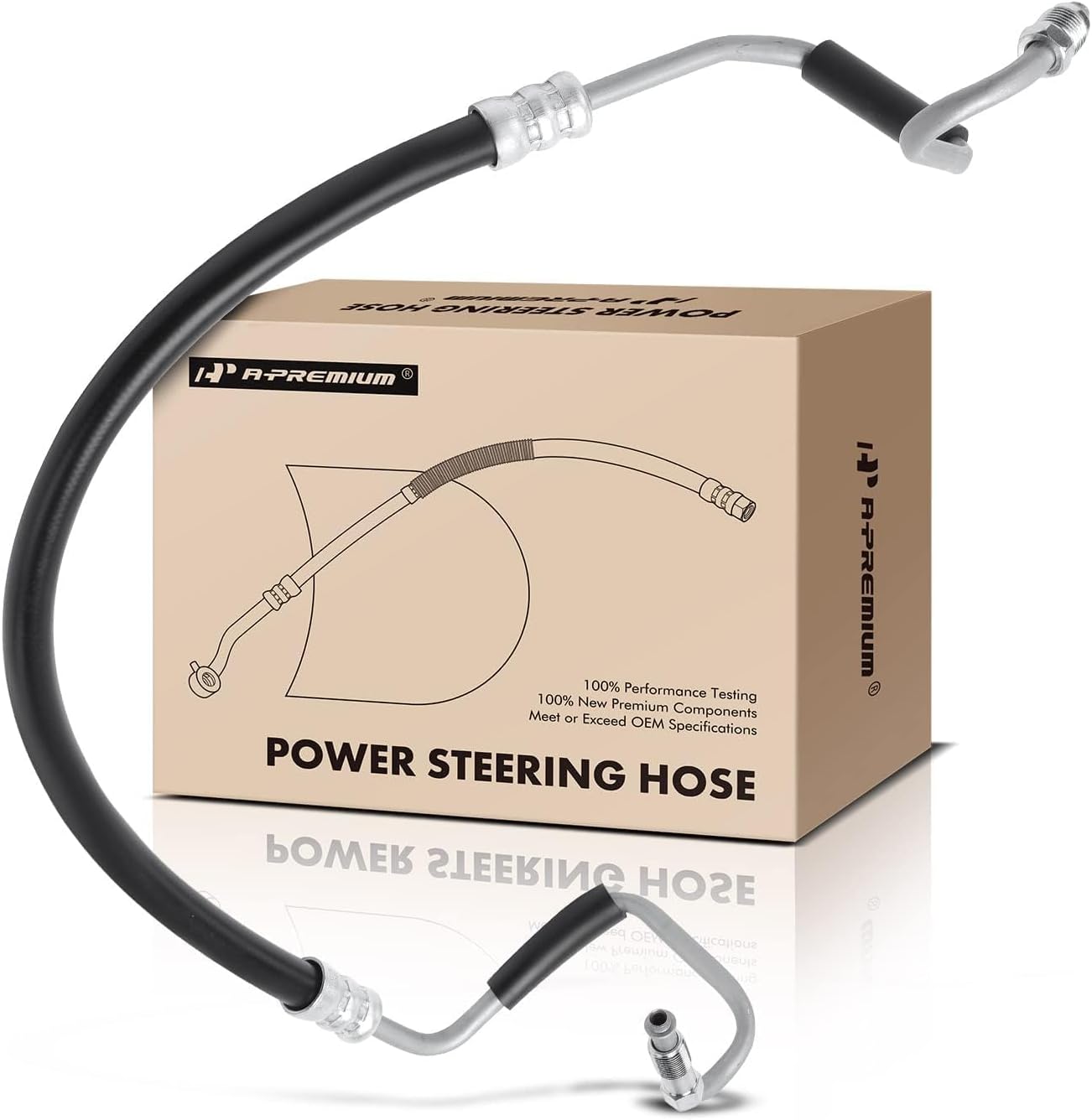 A-Premium Power Steering Hose Pressure Hose Line Assembly Compatible with Jeep Wrangler, TJ, 2003-2006, 4.0L, Pump To Rack, Replace# 52089168AD