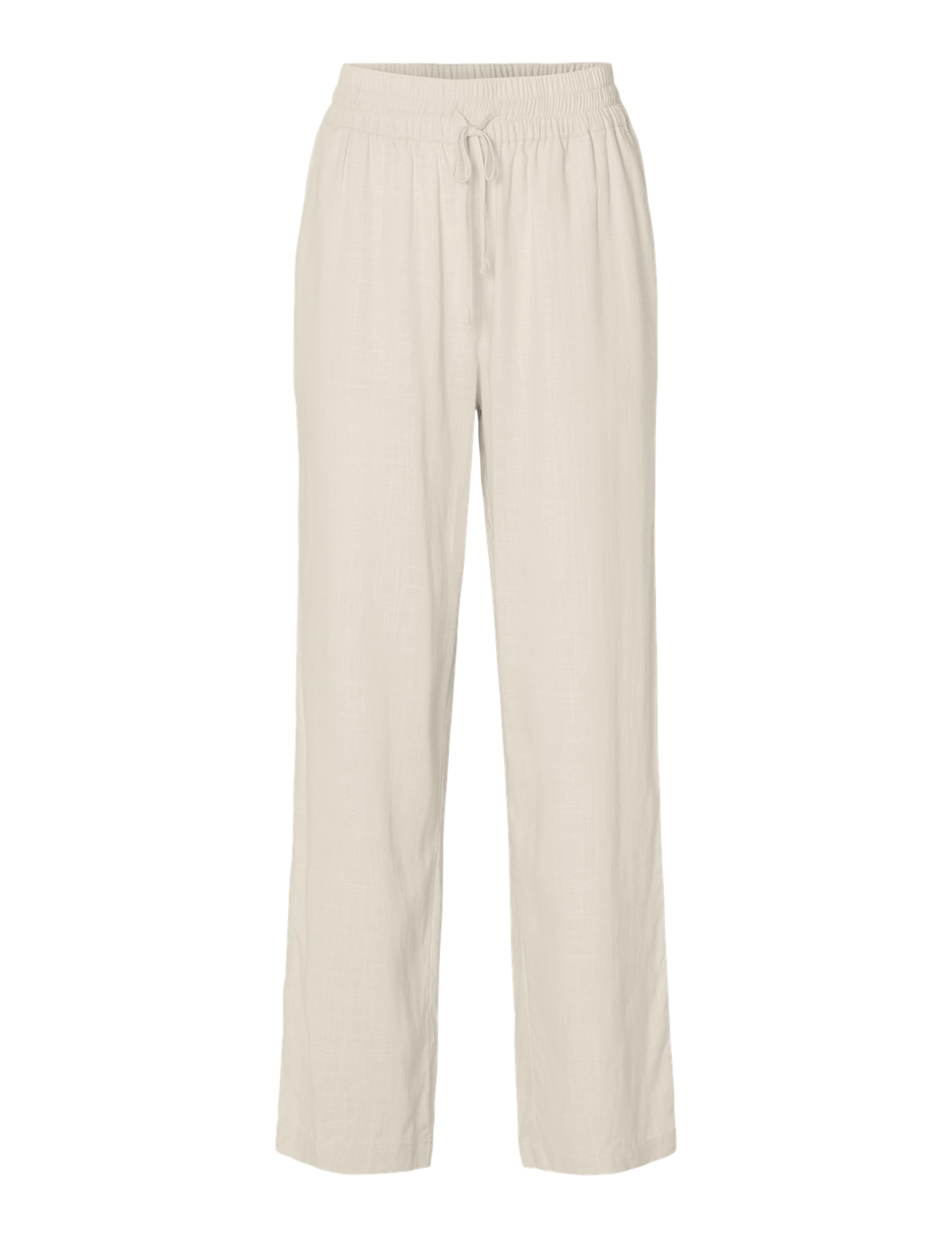SELECTED FEMME Womens Slfviva-gulia Hw Long Linen Pant Noos Trousers, Sandshell, 12 UK