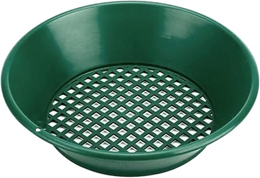 Outdoor Gold Panning Classifier Bucket Mesh Screen Gold Panning Tools H 14 Inches Gold Pan Mining Sifting for Sand Beach