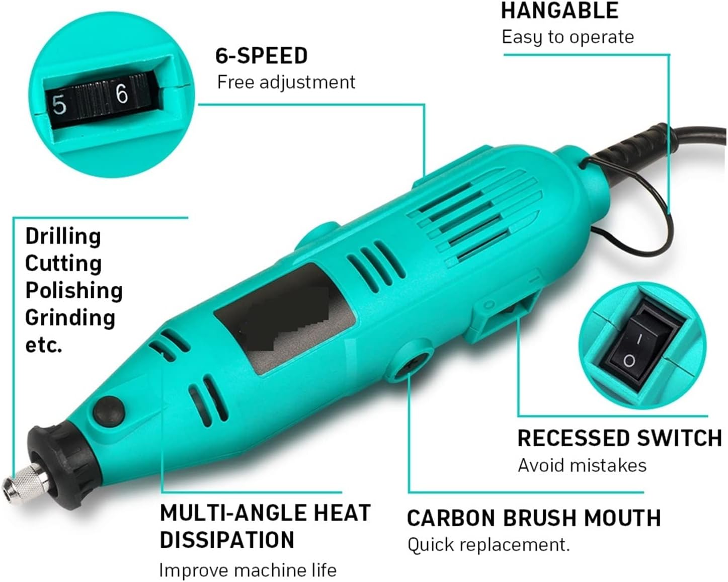 Mini Electric Hand Drill Electric Mini Drill Power Tool Mini Rotary Tool Polishing Machine Electric Grinder Power, Garden & Hand Tools