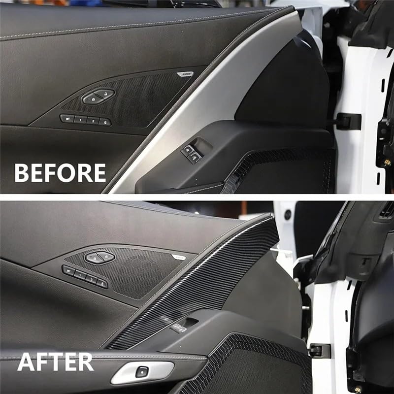Fibra de carbono premium para el panel de puerta interior de Corvette C7 3