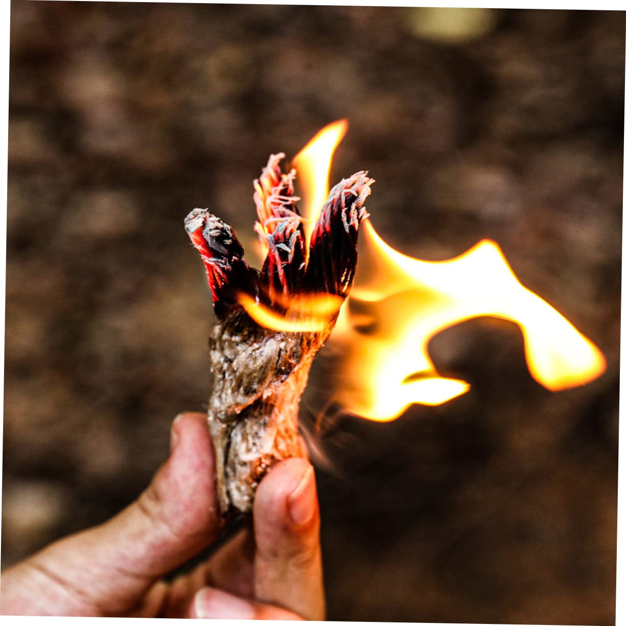 Abaodam 4Pcs Portable Fire Starter Rope for Outdoor Survival Lightweight Ropes for Camping Fires Barbecues and Emergency Situations Easy to Use Safe Burning Control