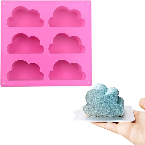 Miniatura 6 de 4 moldes de silicona para jabón, moldes para hacer jabón, moldes de silicona Cloud para chocolate, caramelos, gelatina, gelatina, gelatina,