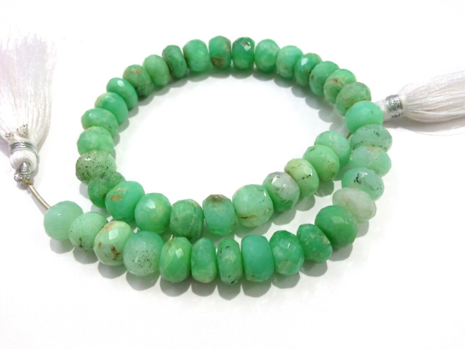 Chrysoprase naturelle de 6-7 mm pour fabriquer vos bijoux d'été personnalisés