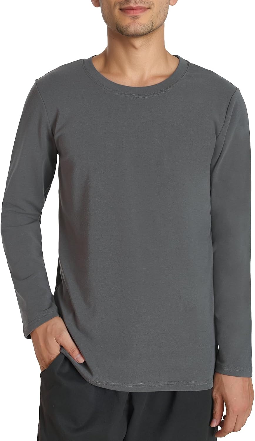 Latuza Men's Fleece Lined Thermal Tops Long Sleeve Warm Undershirt