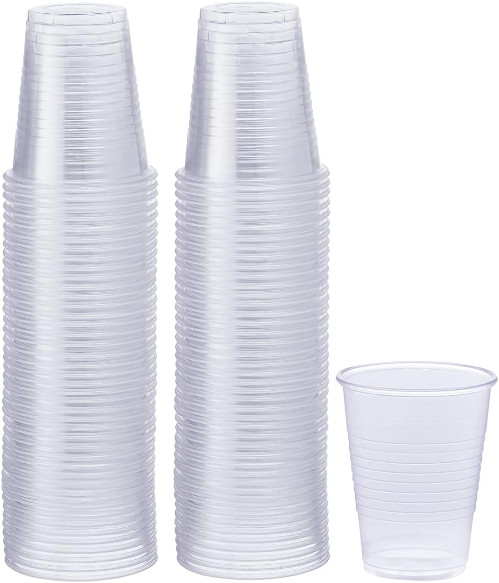 GUSTO 5 oz Clear Plastic Cups [100 Count] Small Disposable Drinking Cups for Parties, Events, & Everyday Use – BPA-Free, Durable Polypropylene (Formerly Comfy Package)