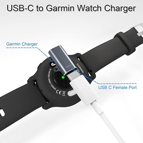 Miniatura 2 de Cargador USB-C para reloj Garmin (paquete de 3), adaptador de cable de carga USBC para Fenix 877X7S, Vivoactive 544S, Forerunner 9652652552455545,