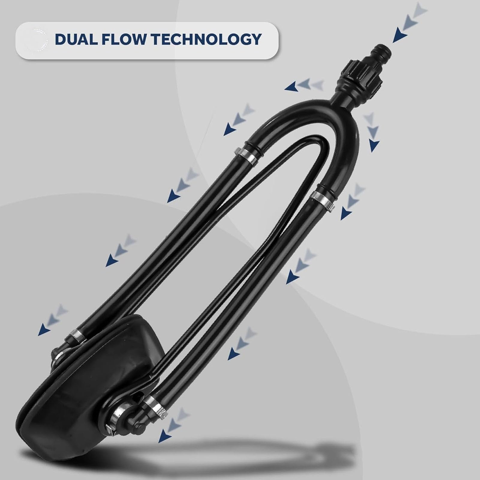 Jiawu Enjuague de Motor de Alimentación de Agua Doble para Barco, Enjuagador de Agua para Motor Fueraborda Rectangular Universal, Enjuagador de Motor con Orejeras para Barco