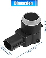 Vista 3 de X AUTOHAUX 4 unids PDC Sensor de asistencia de estacionamiento de respaldo inversa Sensor de estacionamiento para Dodge Journey para Ram 1500 2500