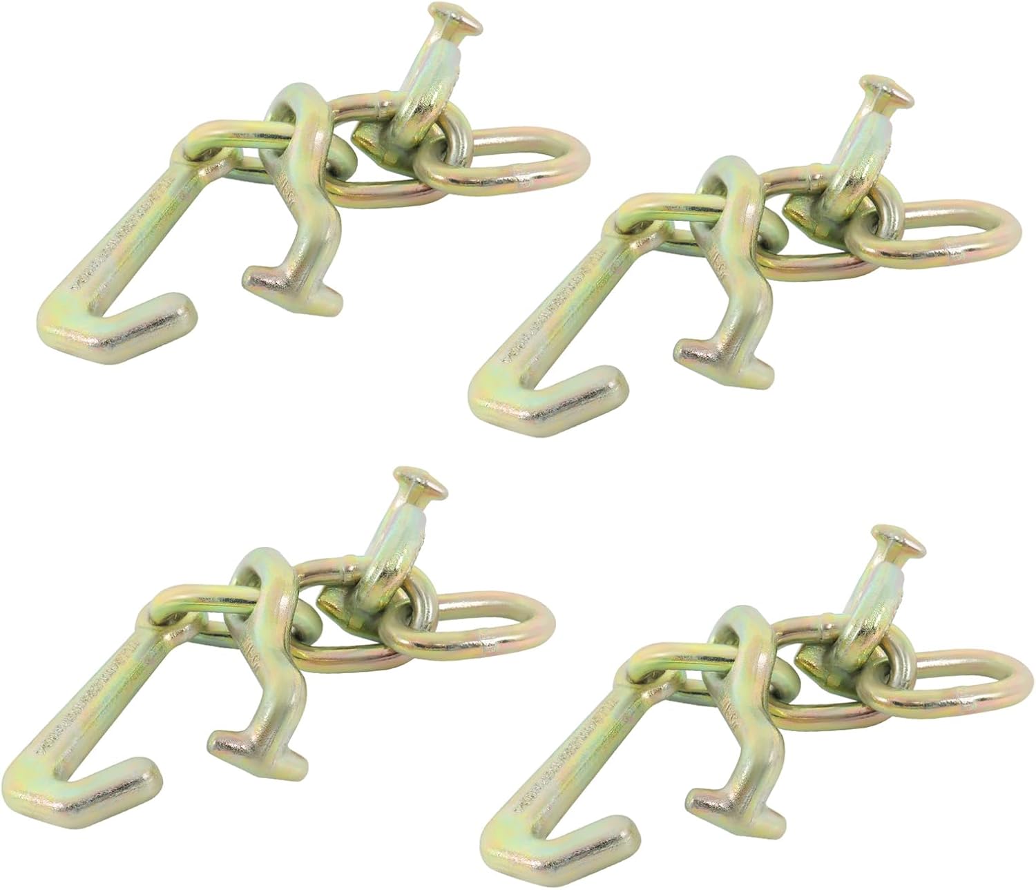 G70 Heavy Duty 4Pcs 5/16 RTJ Cluster Hook Set Replacement for Car Hauler Towing Trucks Wrecker