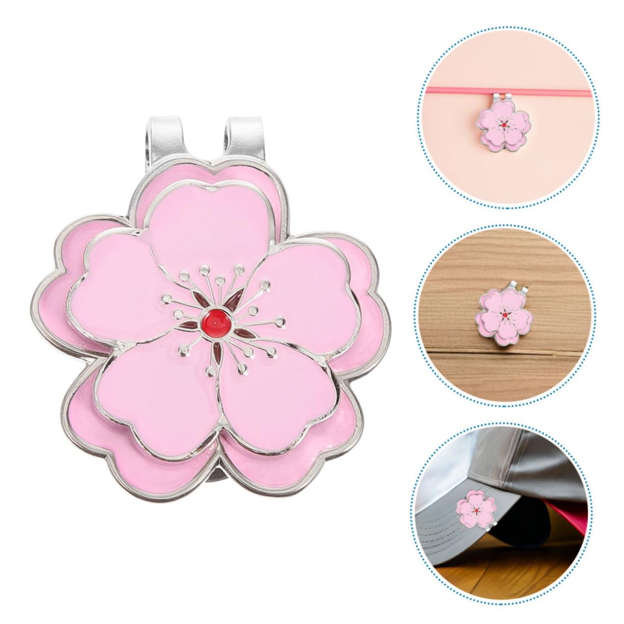 Yardwe 2 Pièces Clip pour Marque-Balle de Golf - Porte-Marque-Balle pour Casquette - Accessoires de Golf
