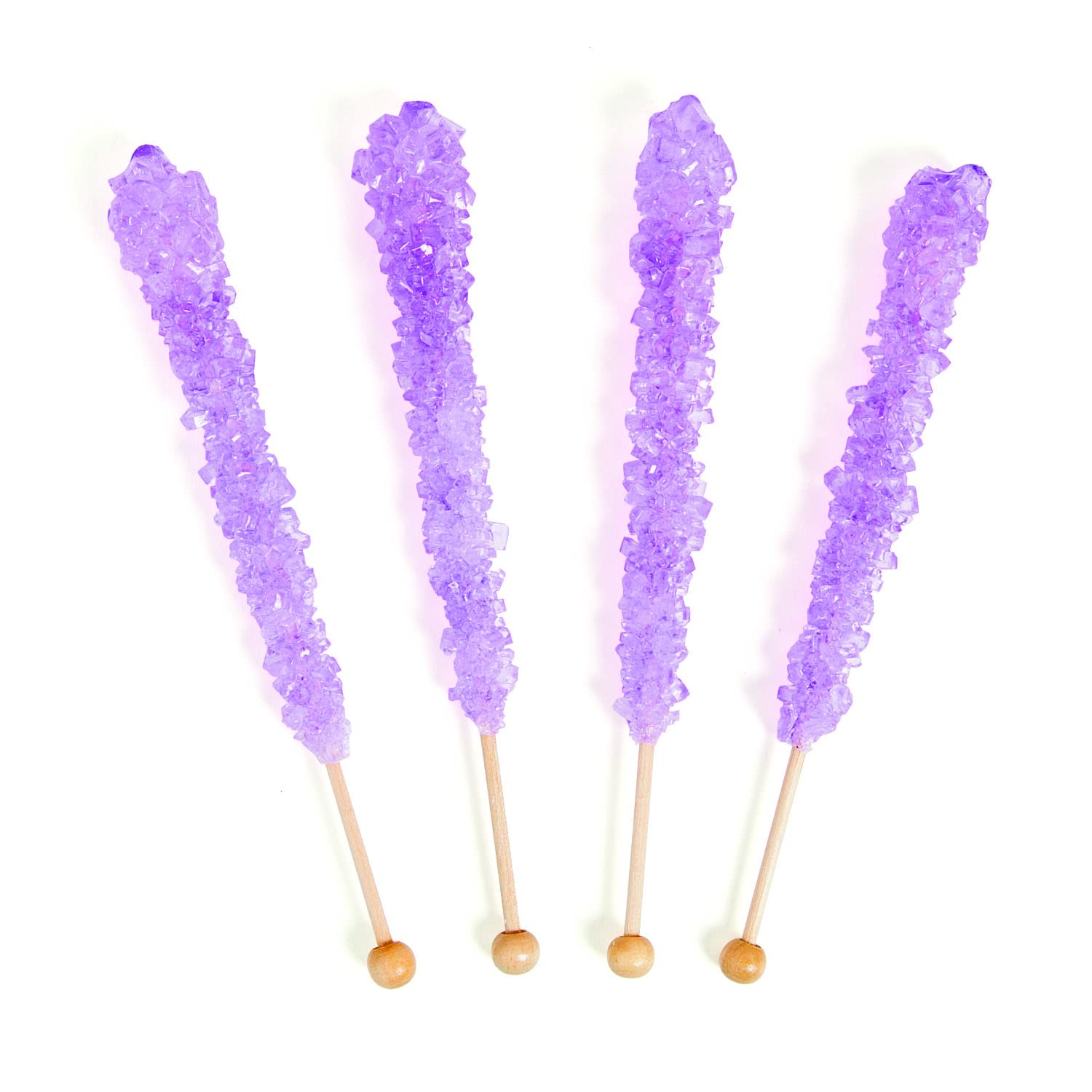Rock Candy Pop Sticks, 24 Pieces, Individually Wrapper, Nostalgic Candy, Lollipop Sticks (Lavender)