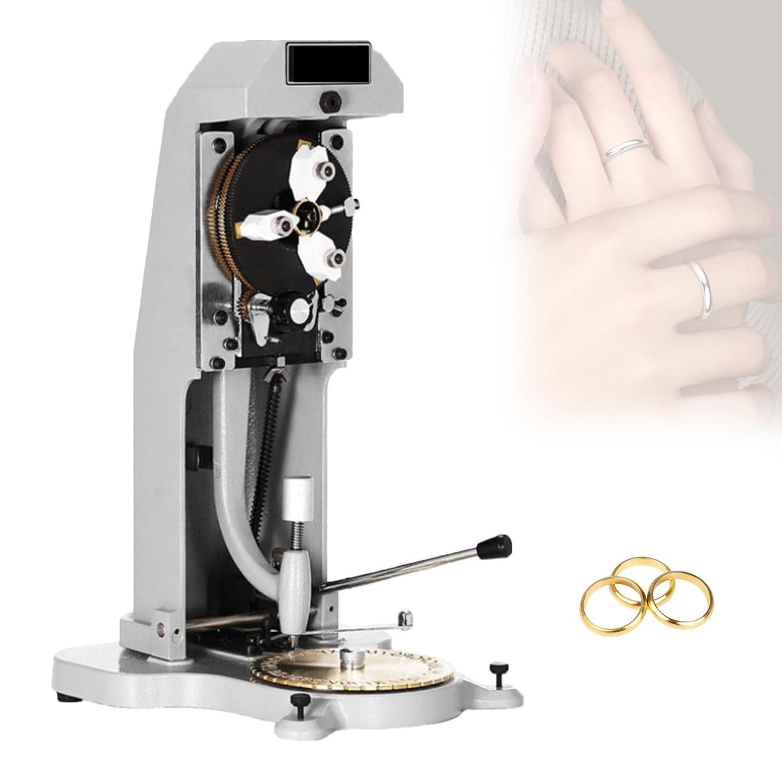 Pfps Double Sided Dial Ring Engraver Stamper, 1.5mm-2.0mm Character Letter Block, Inside Ring Engraving Machine for Gold, Silver, Platinum Rings, 2 Fonts
