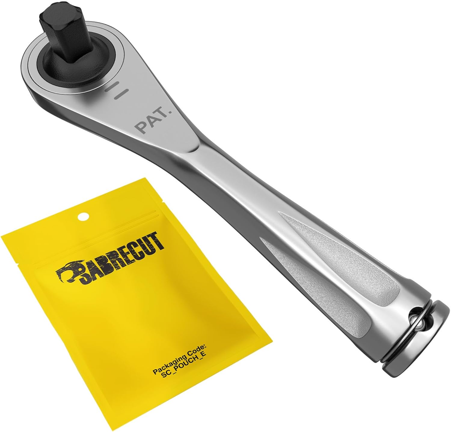 1 x SabreCut MRSC03 Mini Micro Ratchet 1/4" Square 6.3mm (1/4") HEX Drive Stainless Steel Professional 72 Tooth Gear Hand Ratchet Wrench