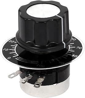 uxcell a15050500ux0776 Rotary Carbon Potentiometer with Diameter with Knob, RV24YN 20S B103 10K Ohm