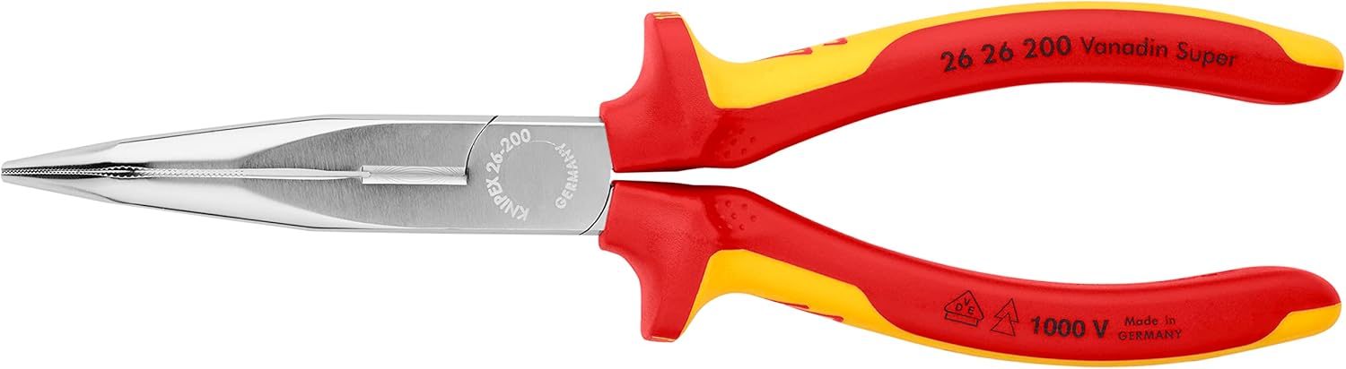 Knipex 26 26 200 SB Stork Beak Pliers angled VDE-tested in blister packaging