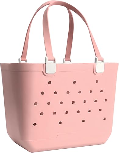 Large Rubber Beach Bag, Waterproof Rubber Tote Bag for Women,Vacation Essentials Beach Tote for Summer Swim Sport Travel