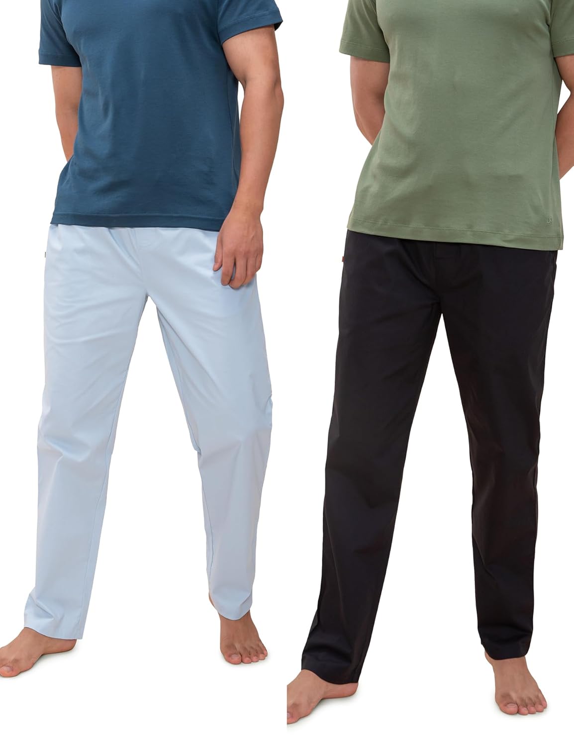 DAMENSCH Men’s Stretch Woven Cotton Tapered Fit Pyjama Pants – Comfortable Sleepwear for Men