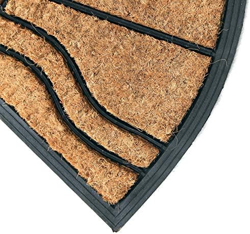 Coco&Coir Natural Coir | Non-Slip | Thick Coir | Premium Quality | Rubber Backed | Eco-Friendly | Indoor | Outdoor | Heavy Duty | Entrance Door Mat | 45 x 75 cm (The Sunrise)