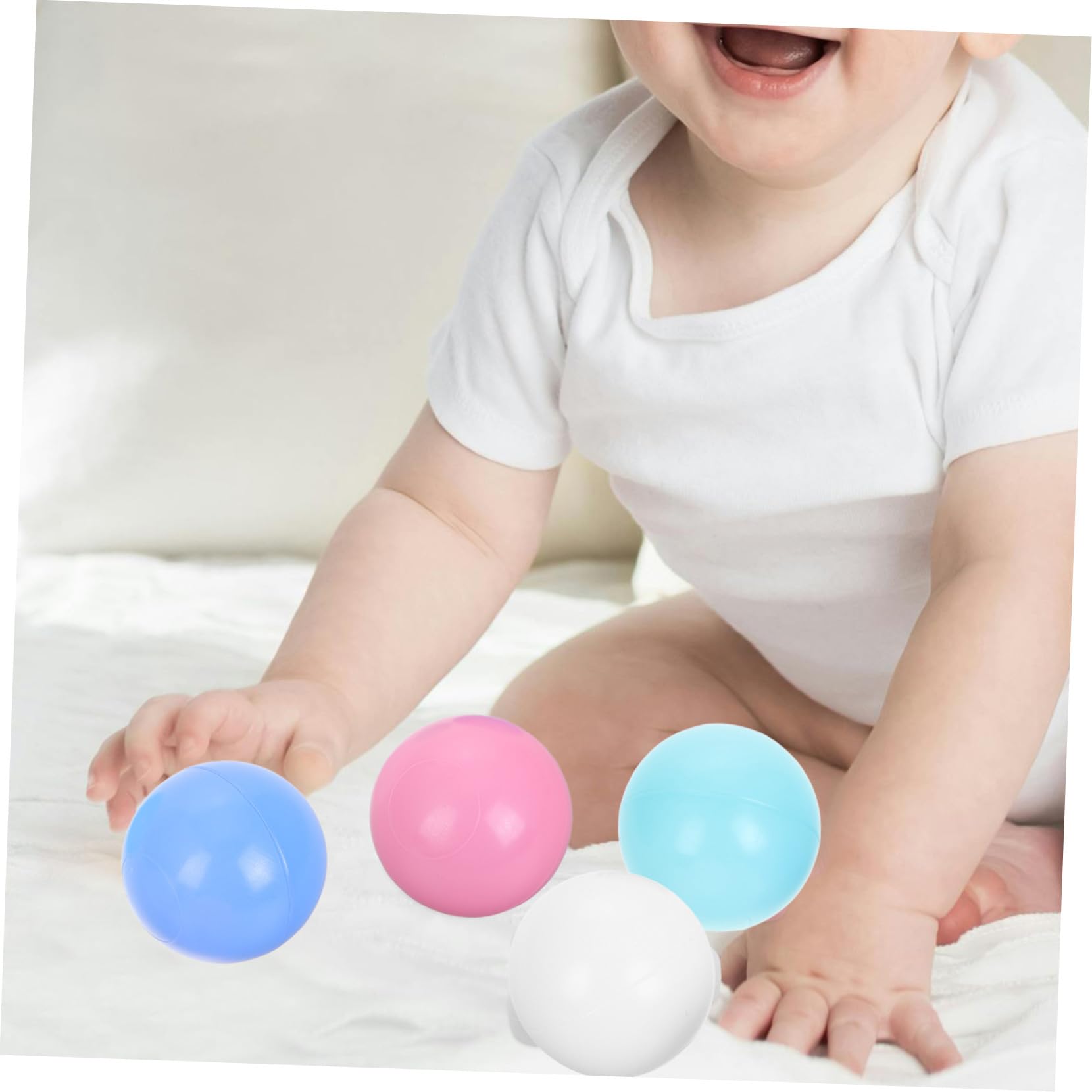 Uonlytech Balones para Piscina de Bolas 200 Piezas de Plástico Redondas