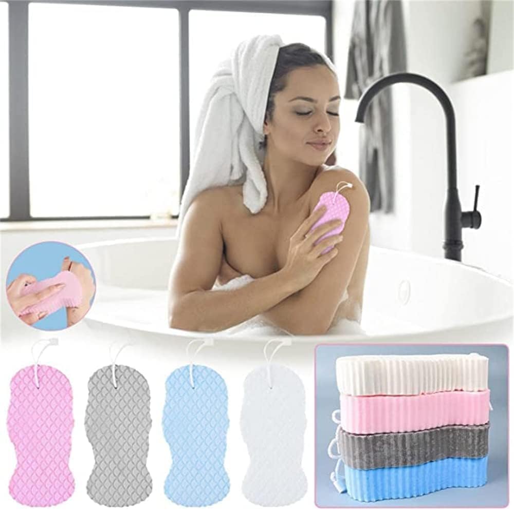 SKYVILLA Pack of 2 Super Soft Bath Sponge Scrubbers for Kids and Babies | Gentle Exfoliating and Dead Skin Removal | Suitable for Men and Women | Surprise Colors Included for Fun Bath Time 4