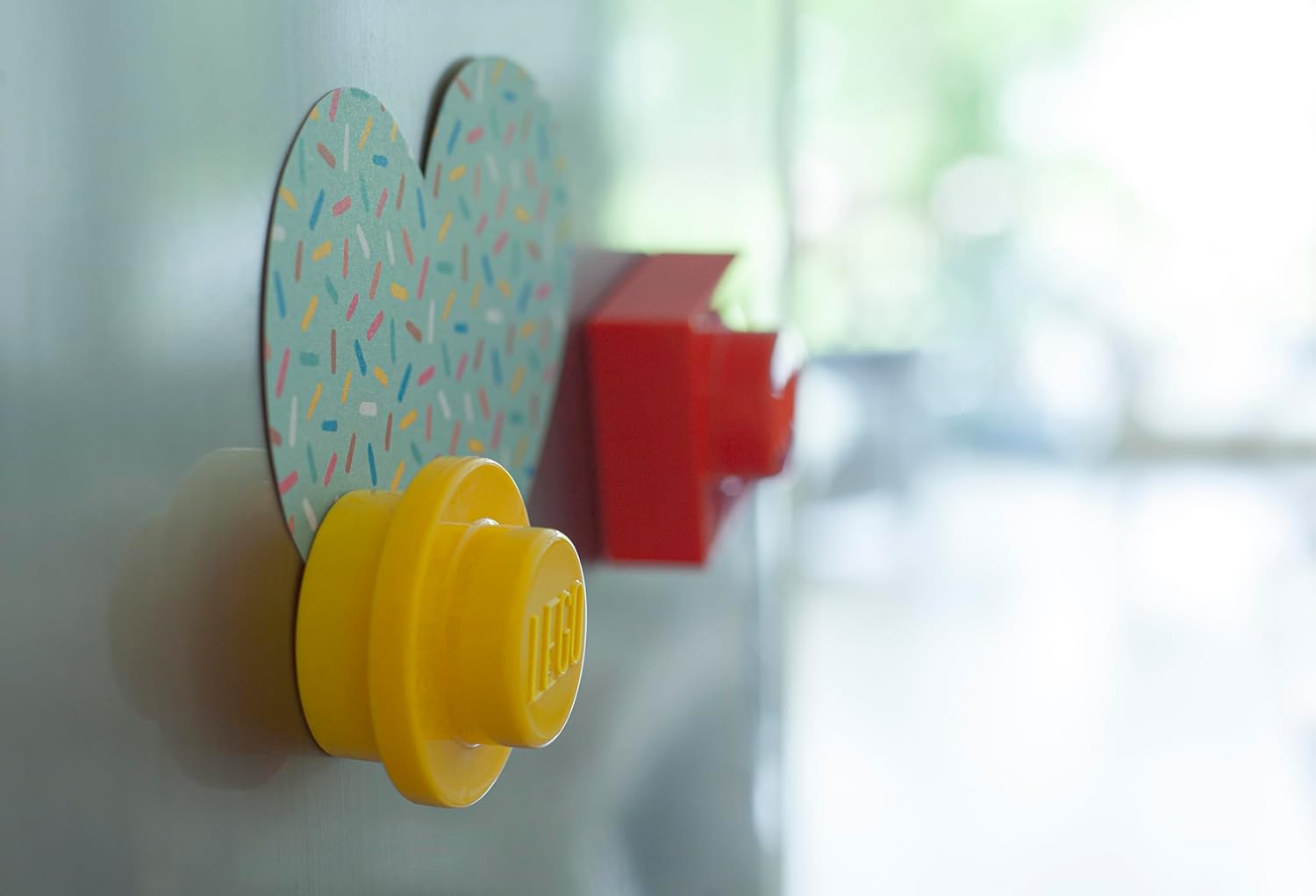 Room Copenhagen Lego Magnet Set Round and Square, Bright Red