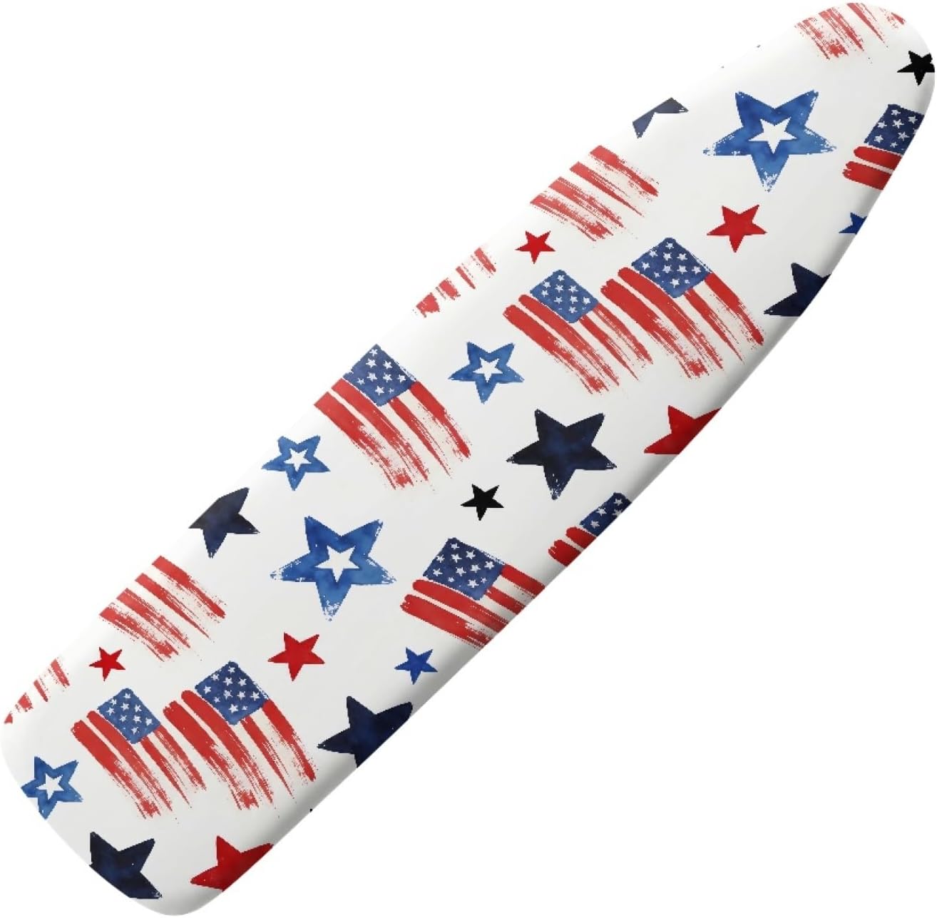 4th of July Ironing Board Cover, 16"x55" Standard Ironing Board Cover with Elastic Edge and Hook and Loop Fasteners, Scorch & Stain Resistant, Polyester Home Ironing Board Covers, Star Spirit