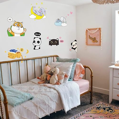 Miniatura 3 de DEKOSH Calcomanías de pared para sala de estar  Juego de 10 calcomanías de pared lindas y coloridas para dormitorio, sala de juegos de niños y