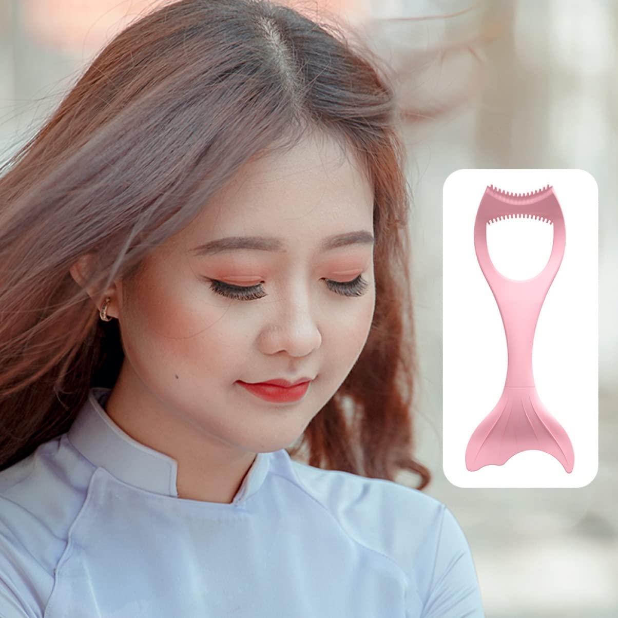 minkissy 4pezzi Applicatore Professionale Per Eyeliner Silicone Strumento Riutilizzabile Per Trucco Occhi Facile Da Usare e Pulire Per Donne e Occasioni Speciali