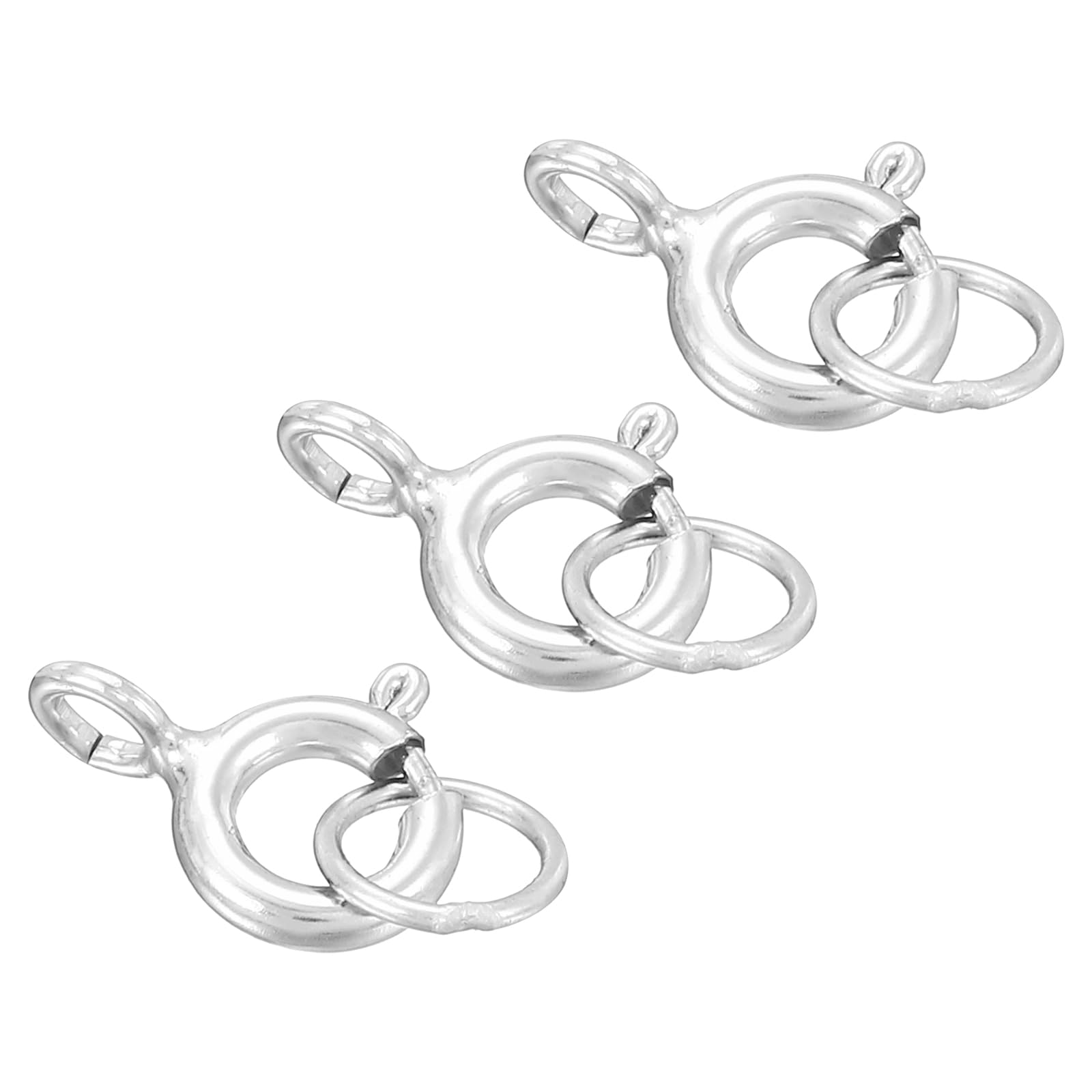 Fermoirs Bijoux Ronds En Argent 925 - Lot De 2, Diamètre 1 Cm, Pour Colliers, Bracelets, Projets DIY