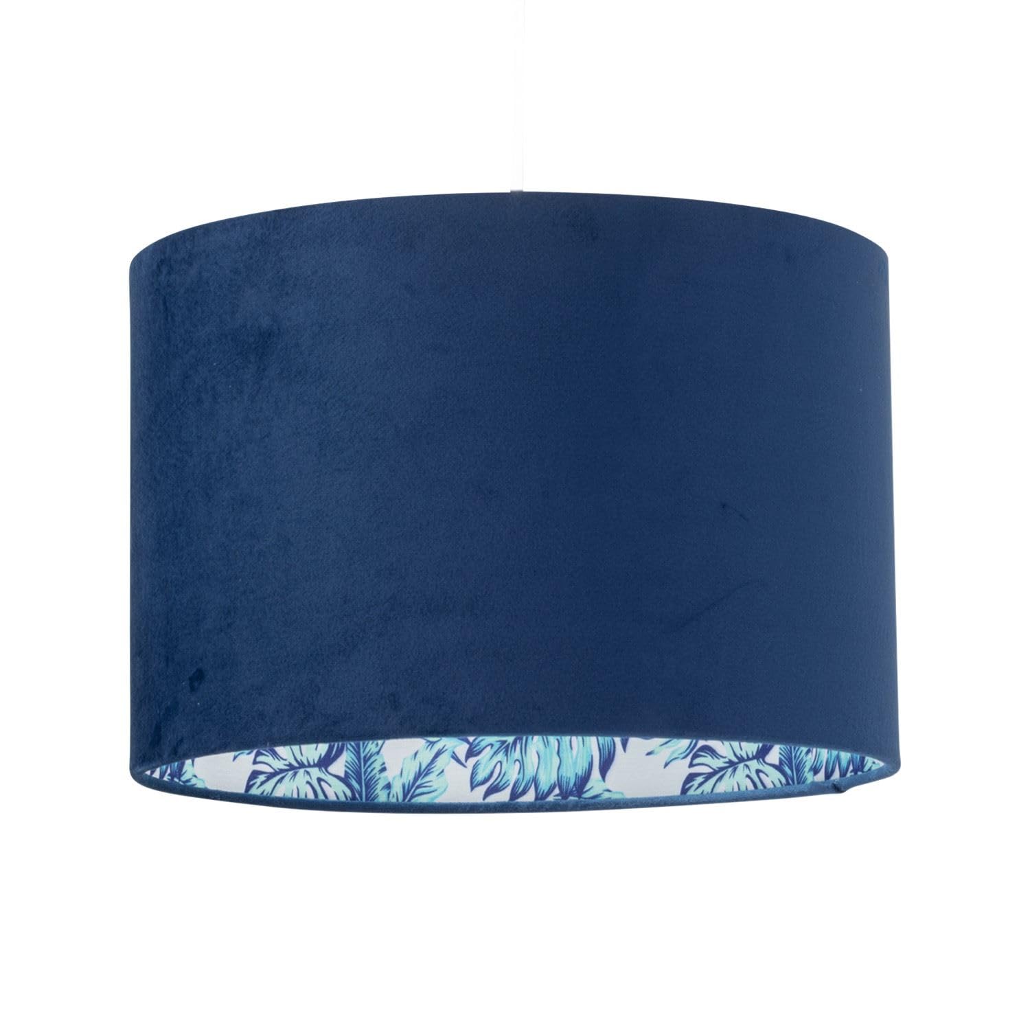 Blue Toucan Design Velvet Easy Fit Ceiling Pendant Lightshade or Table Lamp Shade, Diameter 30cm