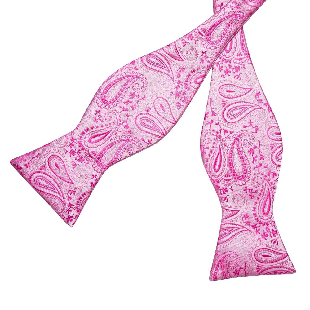 JFDBGU Paisley Bowties Party Nots Wedding Party Self-tie Bowties Hanky Cufflinks Set