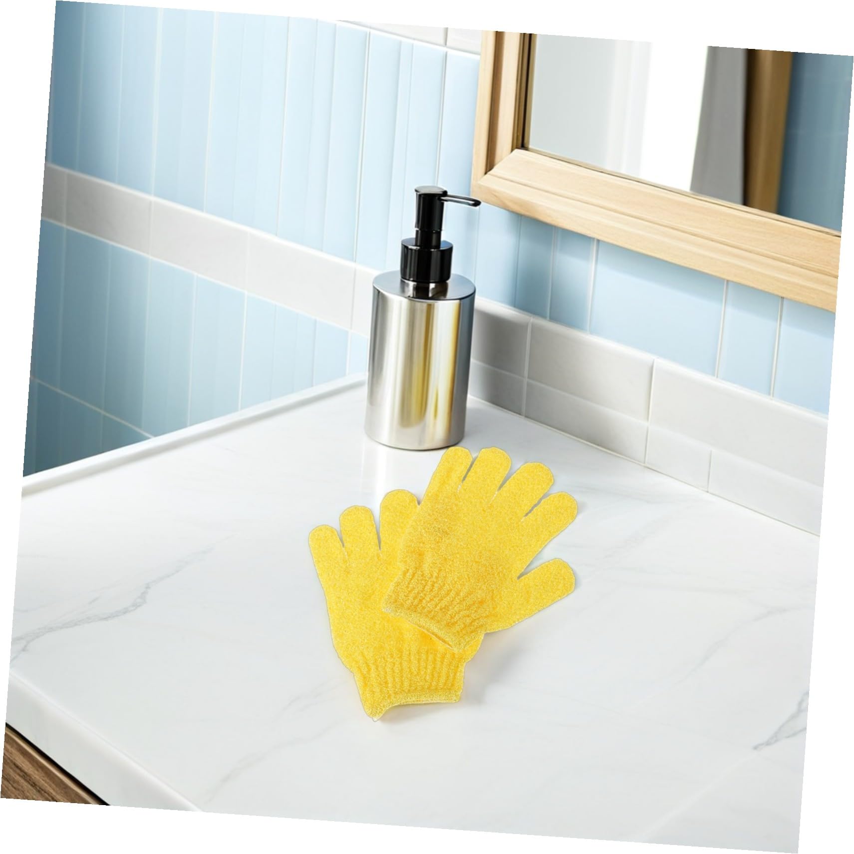 Anneome 16 Paia Guanti Esfolianti per Corpo Guanto da Bagno in Nylon Bifacciale Guanti Scrubber per Doccia Spa Cinque Dita per Lavaggio del Corpo per Uomo e Donna