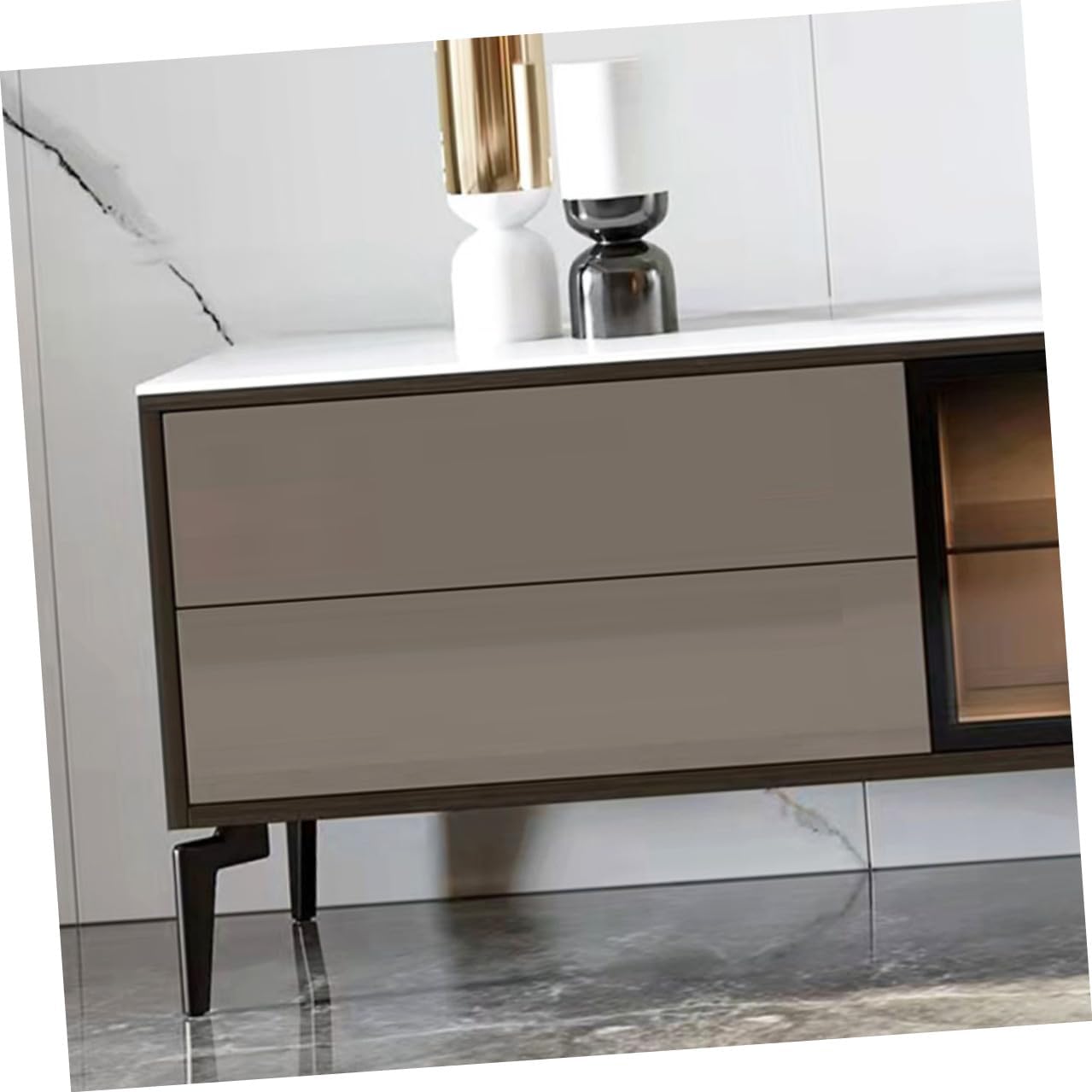 4pcs Metal Furniture Legs Sofa Cabinet Support Legs Heavy Duty Replacement Feet for Tv Stand Coffee Table, 14.5cm Matte Black