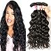 Beauty Forever Hair Brazilian Natural Wave Virgin Hair Weave 3 Bundles 100% Unprocessed Human Hair Extensions Natural Color (16 18 20)