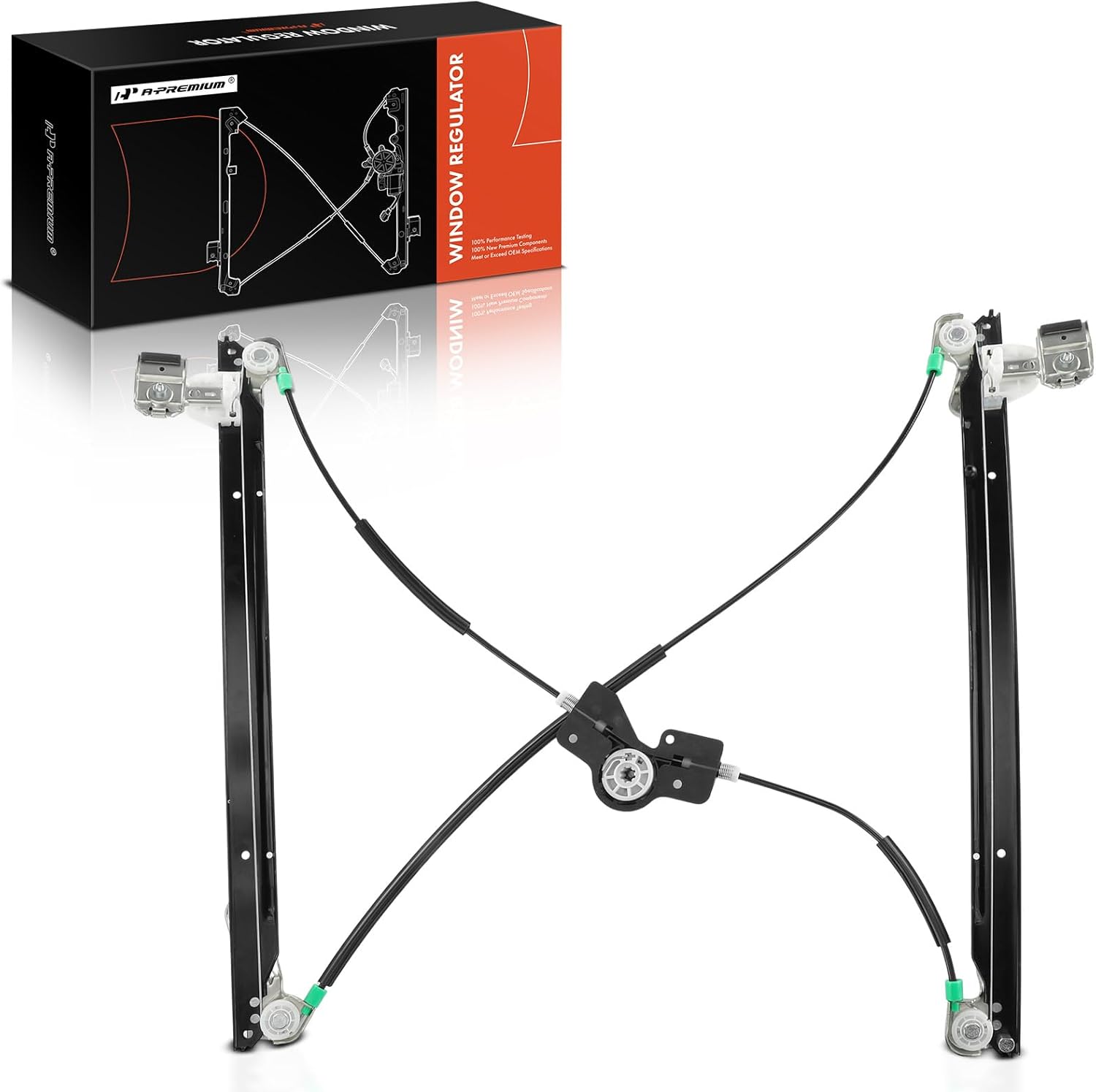 A-Premium Front Right Passenger Side Electric Power Window Regulator Without Motor Compatible with Dodge Grand Caravan 2004-2007, Caravan 2004-2007 & Chrysler Town & Country 2004-2007