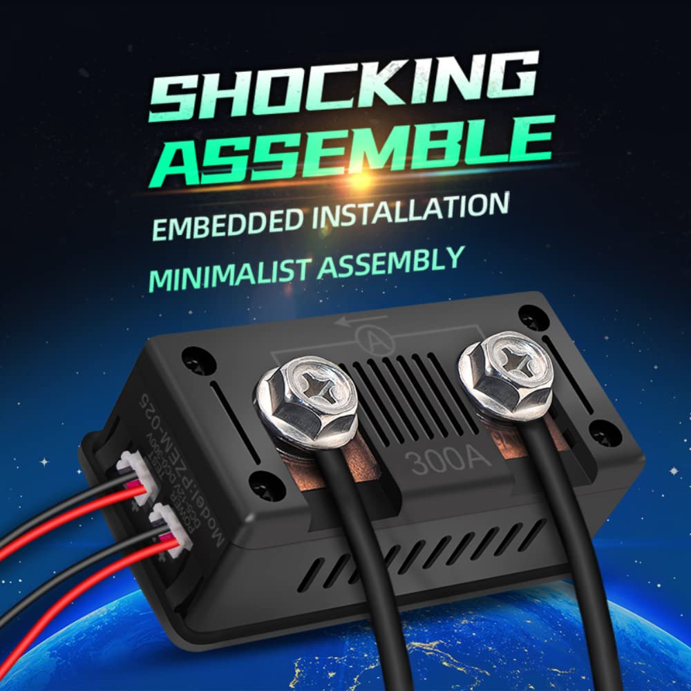 DollaTek Affichage CC voltmètre numérique Voiture ampèremètre bidirectionnel Puissance Kwh Watt mètre 300V 300A Shunt Bulit-in
