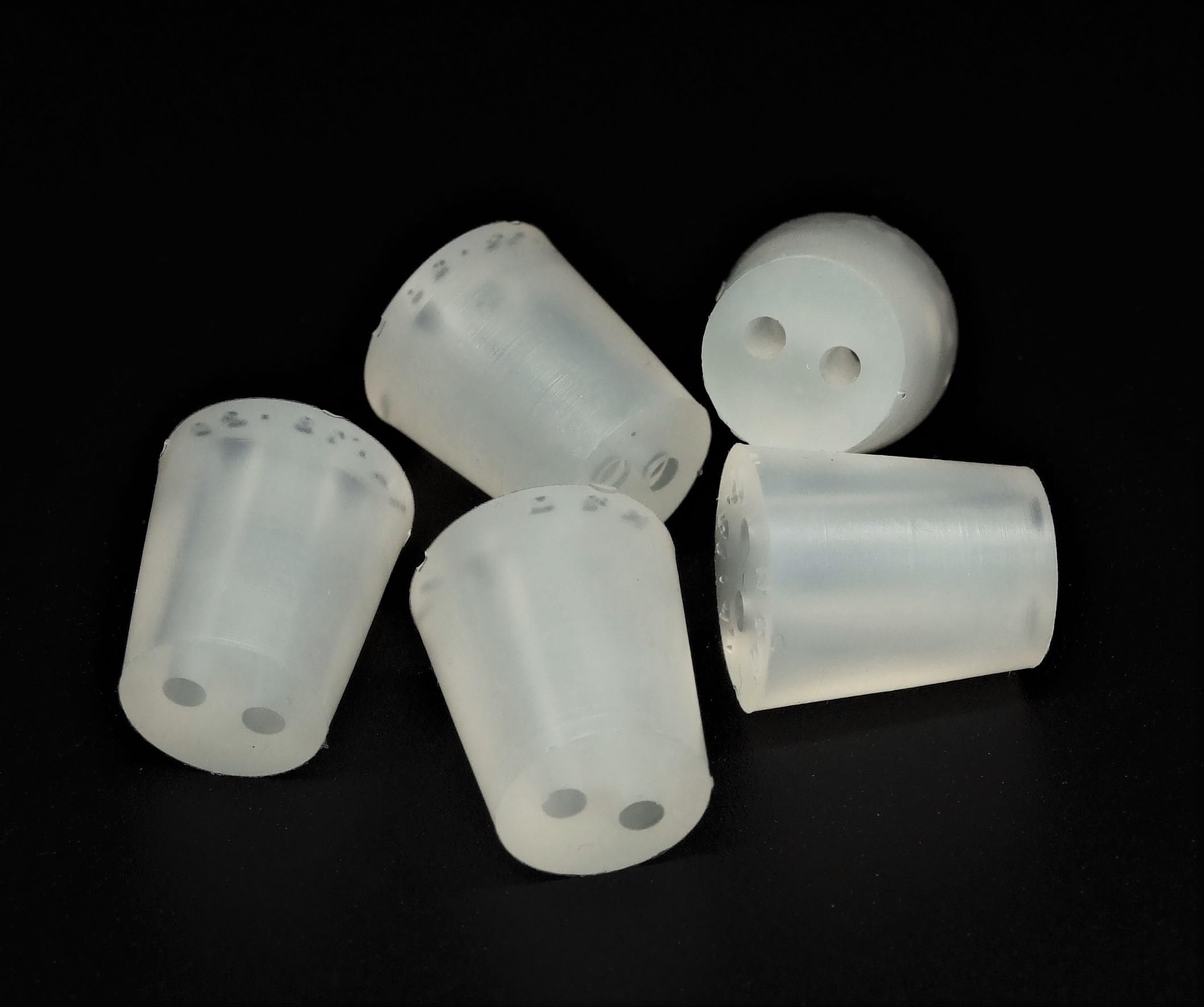 Lot De 100 Bouchons En Silicone Pour Attachement Loc-In Dentaire - Rétention Douce 1.8kg, Clair, Fabriqué En Italie