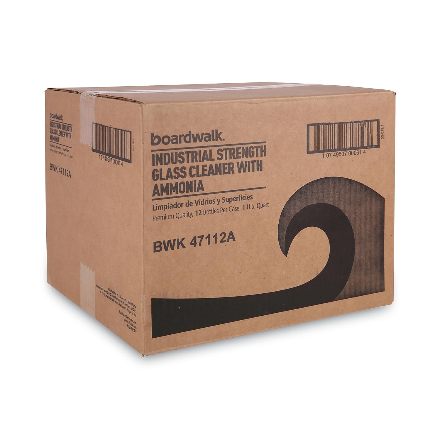 Boardwalk BWK37112A Industrial Strength Glass Cleaner with Ammonia, 32 oz Trigger Bottle (Case of 12)